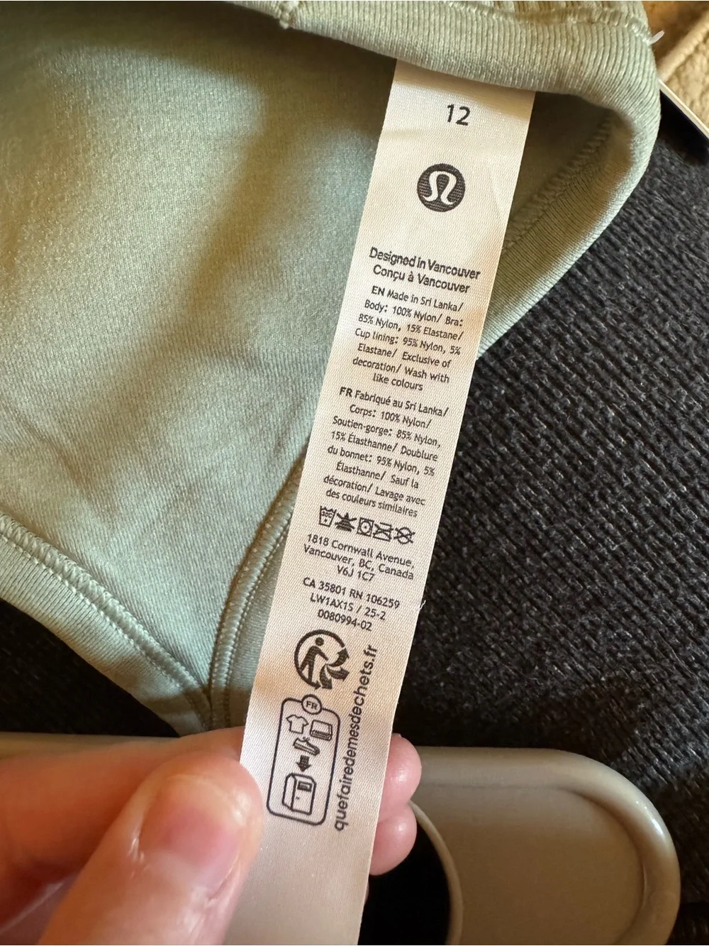 lululemon athletica Ribbed Racerback Tank - Sage - Picture 4 of 4